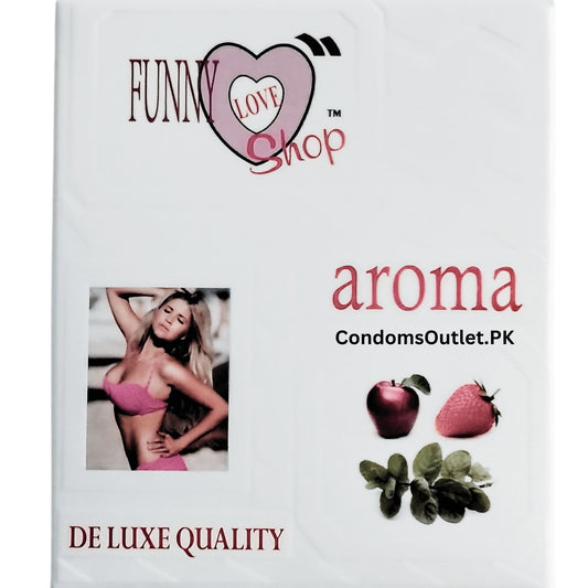 Aroma Flavored Dotted Condoms - Apple, Mint, Strawberry (3 Condoms)