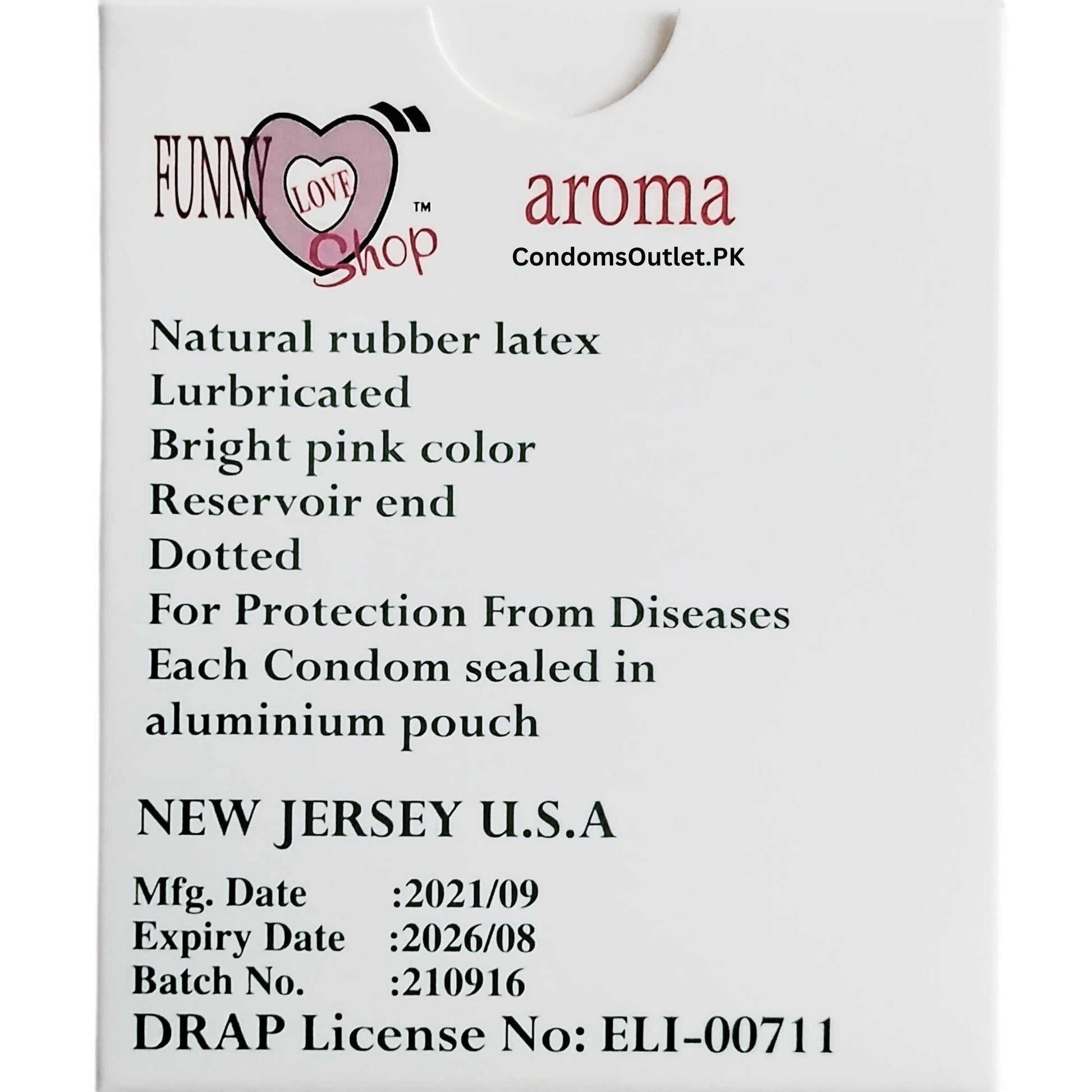 Aroma Flavored Dotted Condoms - Apple, Mint, Strawberry (3 Condoms)