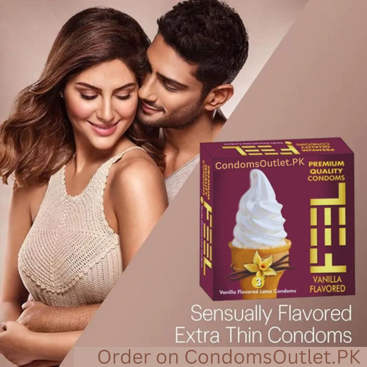 Feel Vanilla Flavored Condoms - 3 Condoms