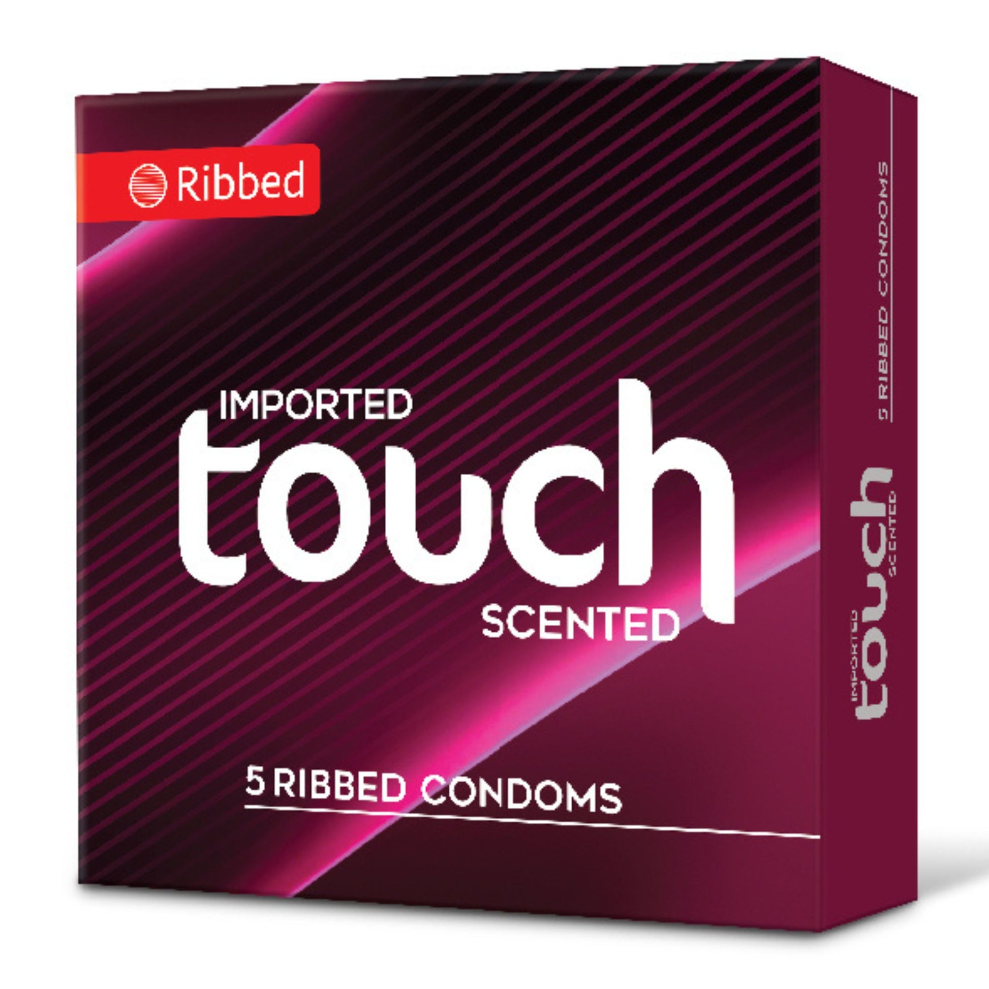 Touch Ribbed Condoms 5's - 5 Condoms